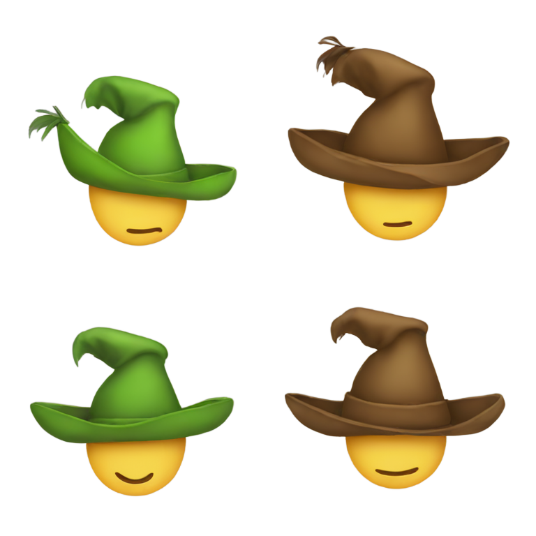 genmoji: peter pan hat with feather