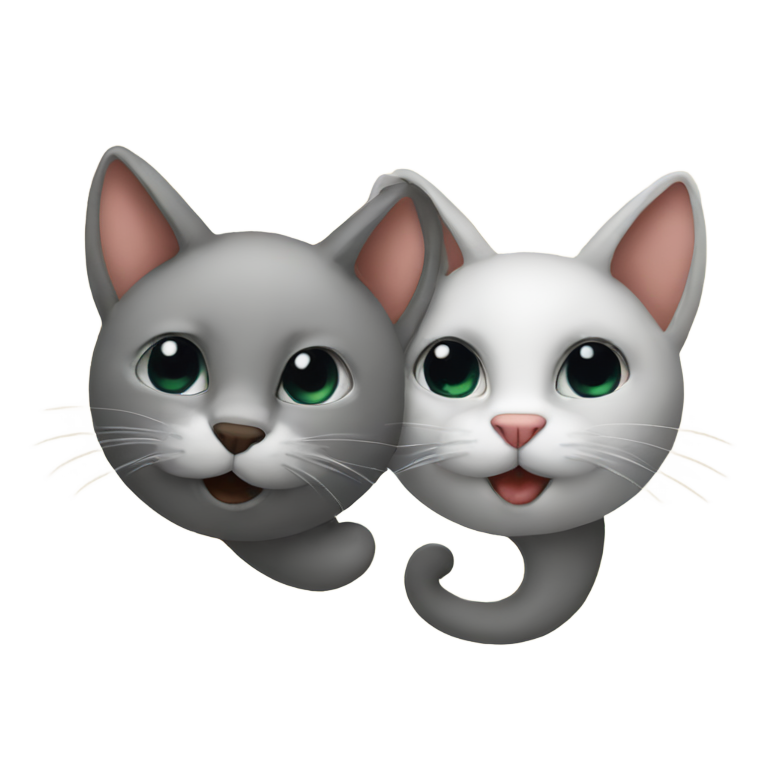 genmoji : Bite et chatte