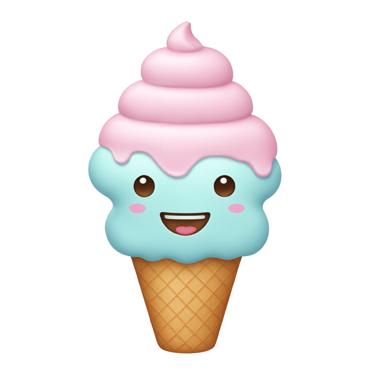 genmoji: Ice cream in pastel colors