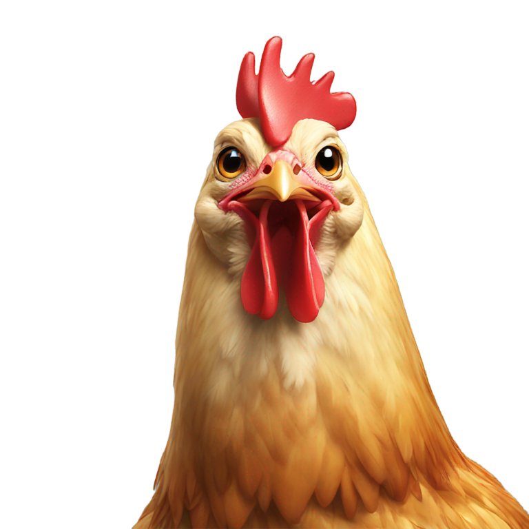 genmoji : Poulet sur une crotte