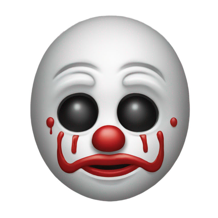 genmoji: tête de mort dans une tête de clown