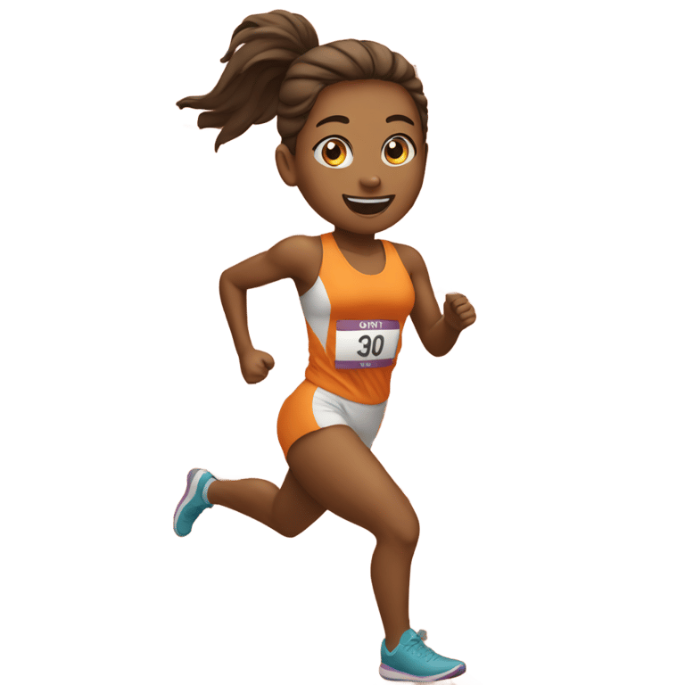 genmoji: girl running track