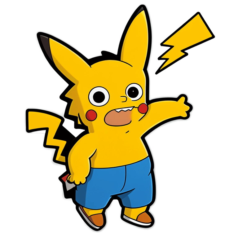 genmoji: Simpson with pikachu