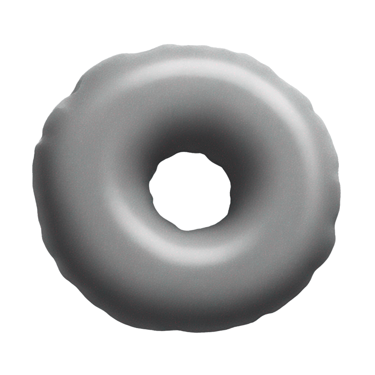 genmoji: Gray rock shaped like a donut