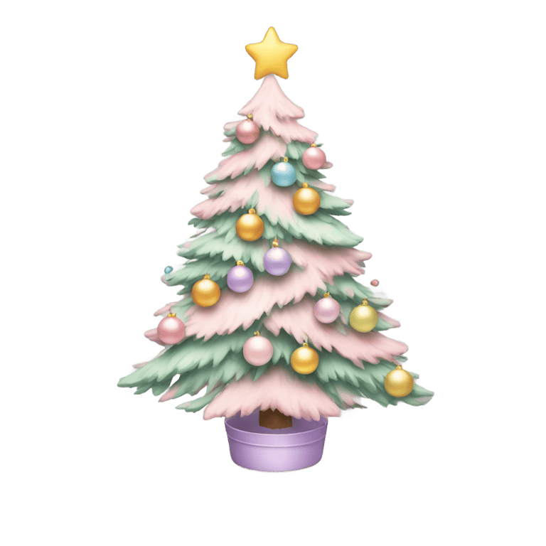 genmoji: A pastel Christmas tree