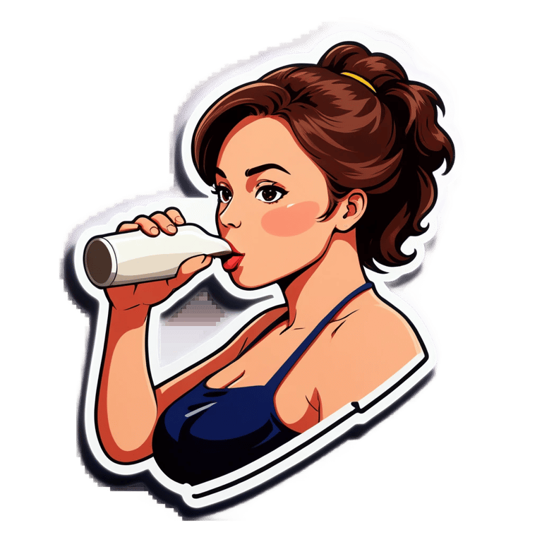 genmoji: woman drinking semen