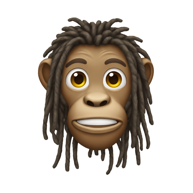 genmoji: Monkey with dreads