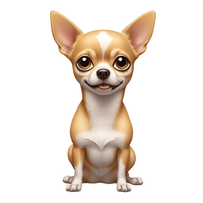 genmoji: hybrid human chihuahua shrugging