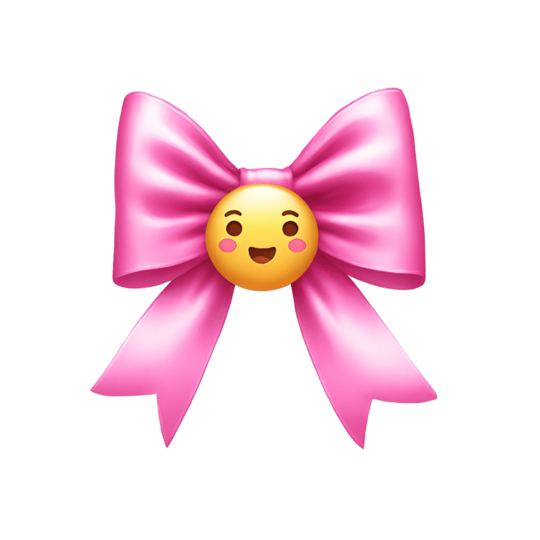 genmoji: Kawaii bow pink