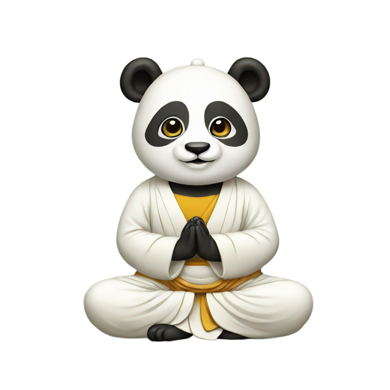 genmoji: buddhist enlightened panda