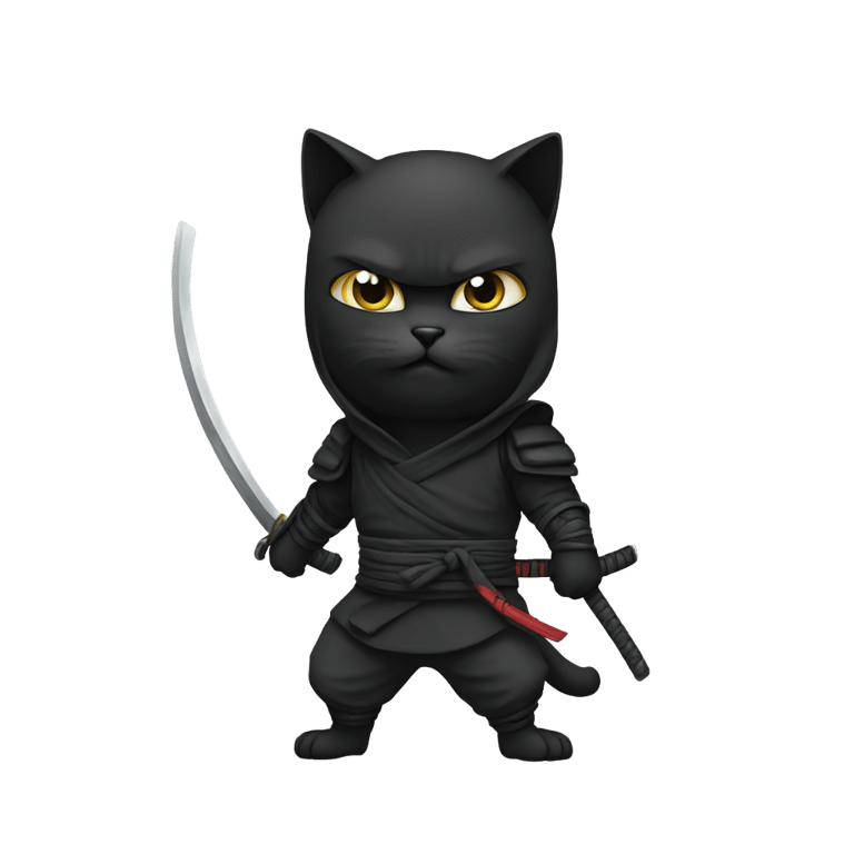 genmoji: Ninja cat