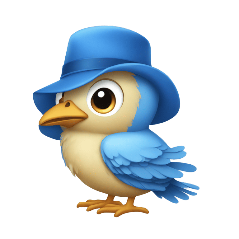 genmoji: A blue Chick with Blue hat