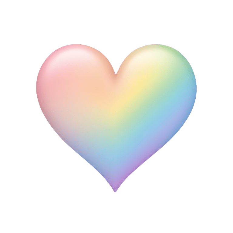 genmoji: A rainbow heart in pastel colors