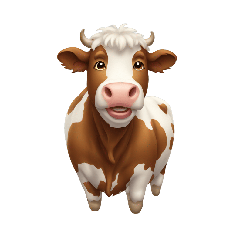 genmoji: A fluffy brown cow