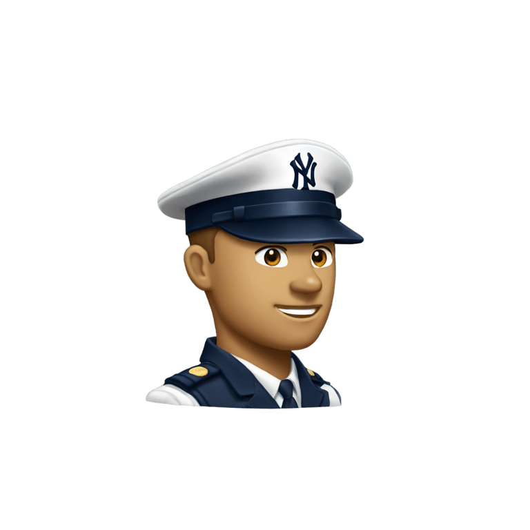 絵文字：Navy officer cap New York Yankees