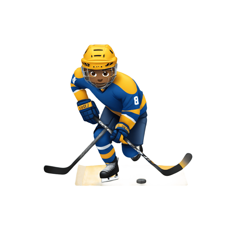 絵文字：Hockey player playing hockey