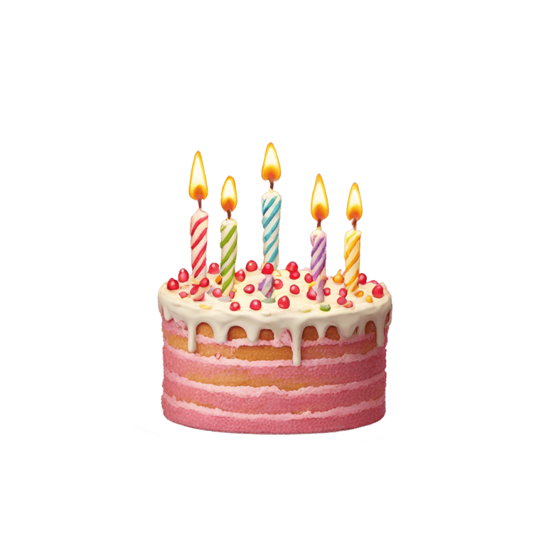 genmoji: Birthday cake with 100 candles