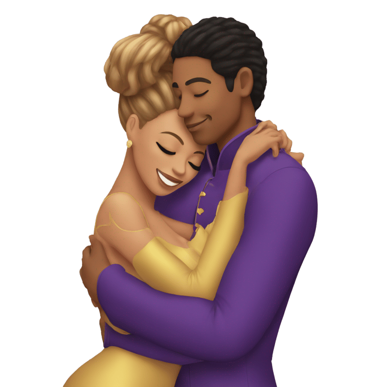 genmoji : Beyonce hugging Prince