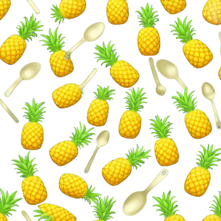 genmoji: Pineapple + Spoon