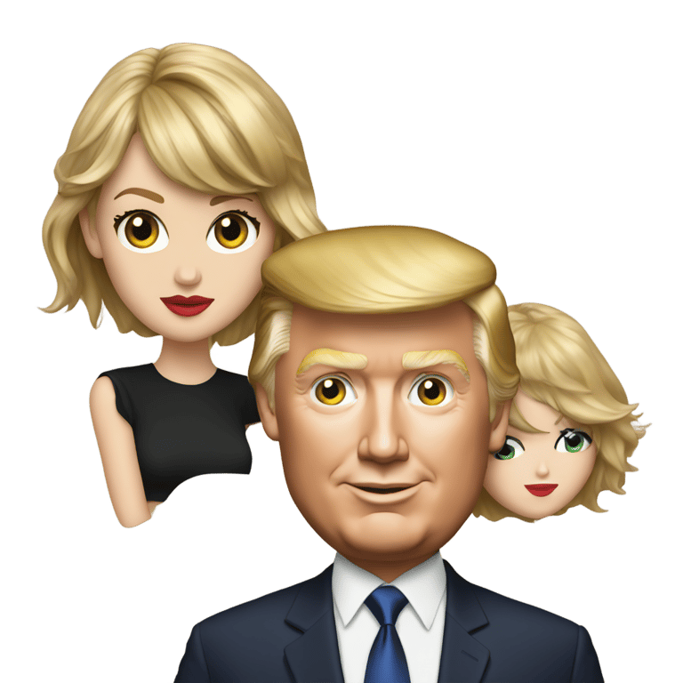 genmoji: Donald Trump and Taylor Swift