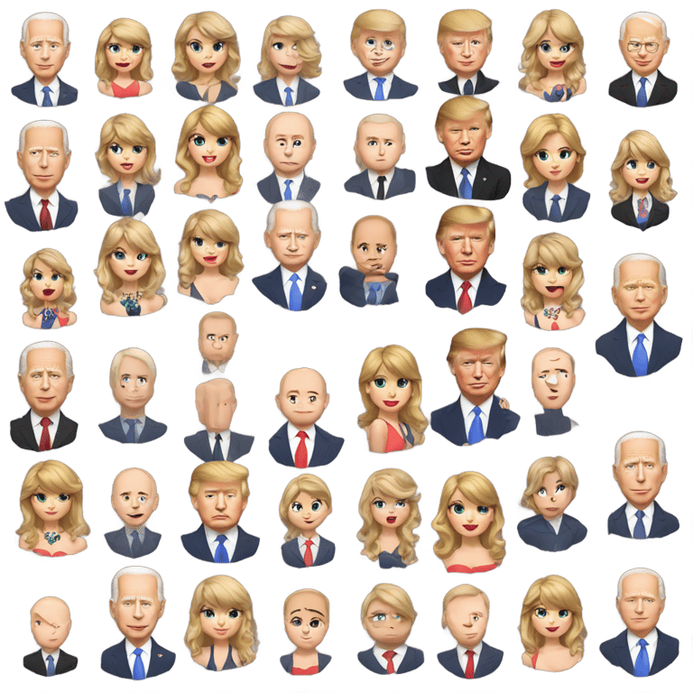 genmoji : 33% Joe Biden 33% Donald Trump 33% Taylor Swift 1% Vladimir Putin