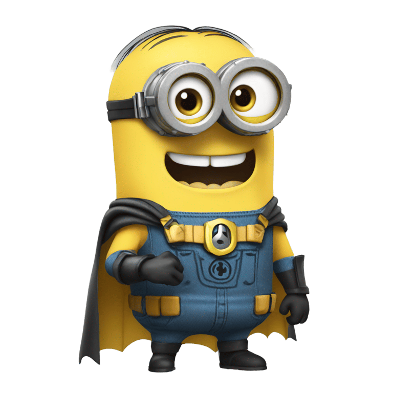 genmoji: Minion in Batman costume