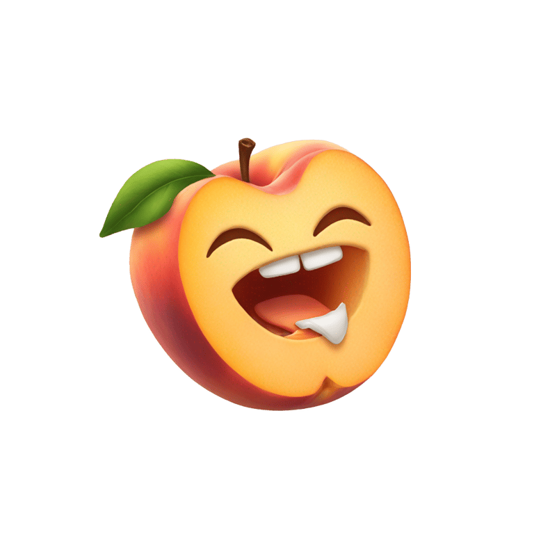 genmoji: Bite out of peach