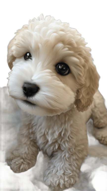 genmoji : Fluffy Maltipoo Puppy