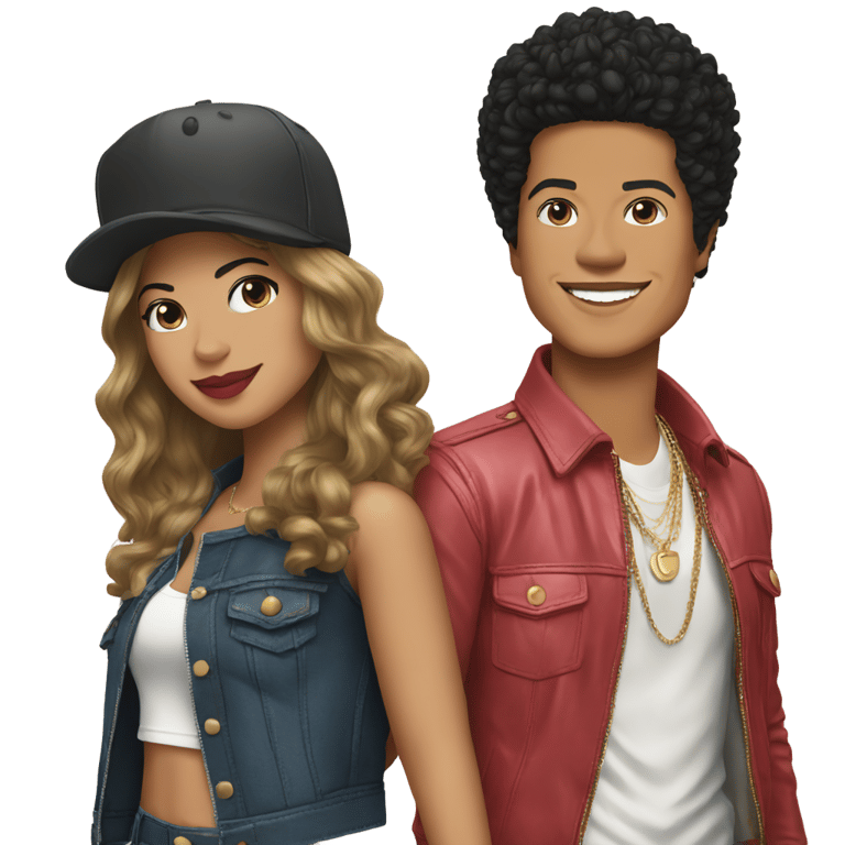 genmoji: Bruno Mars and Rose