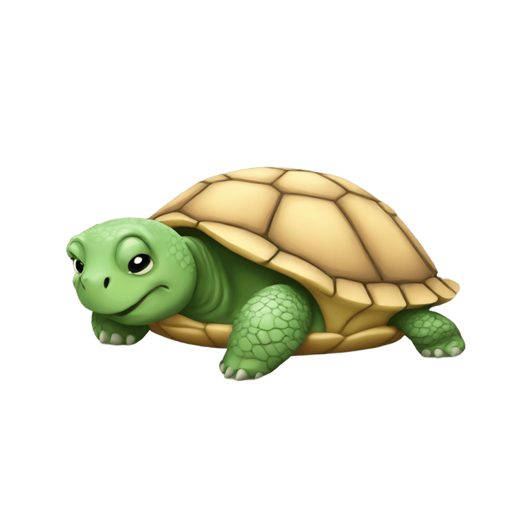 genmoji: turtle sleeping