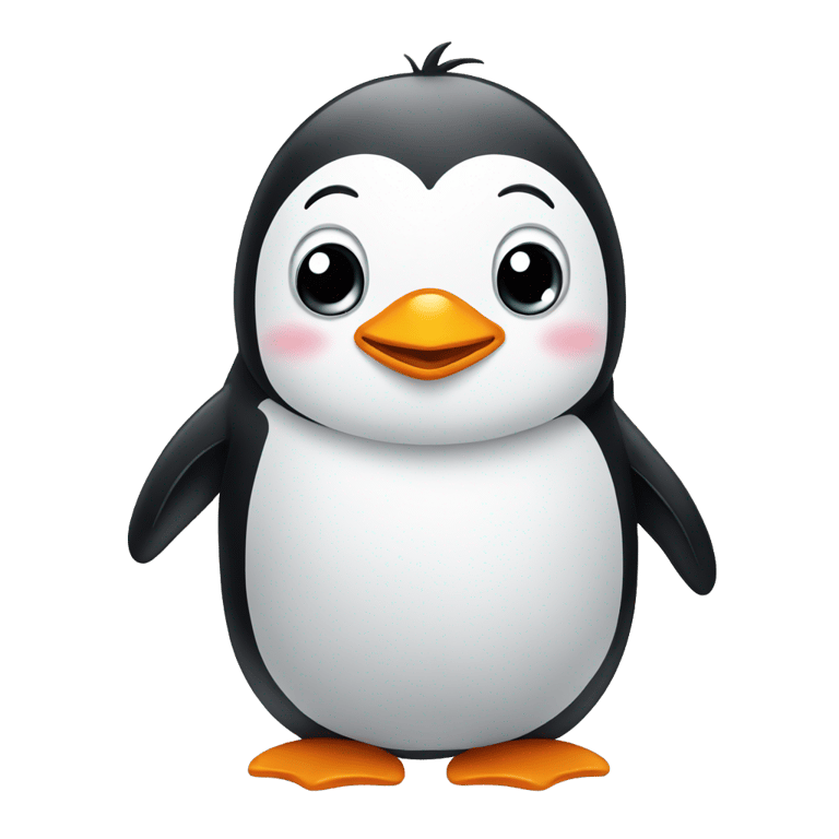 genmoji: A cute penguin playing