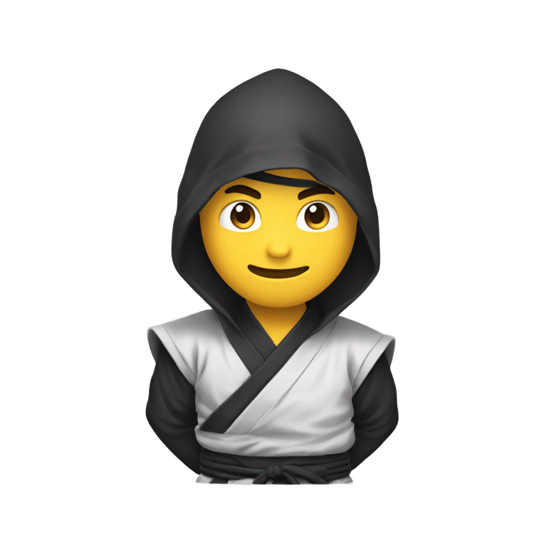 genmoji: Ninja shrugging his shoulders