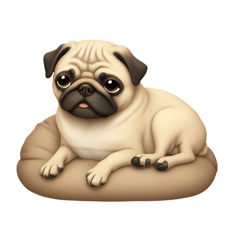 絵文字：Pug sleeping