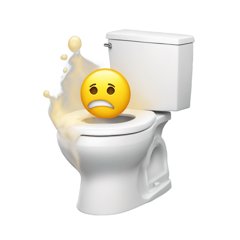 genmoji: toilet with a head popping out