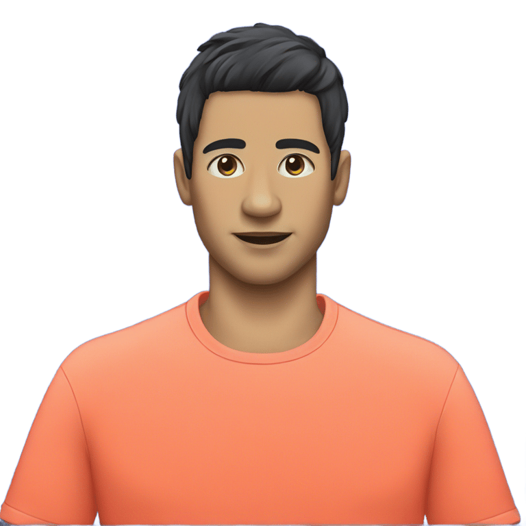 genmoji: a person with a long fair, black hair