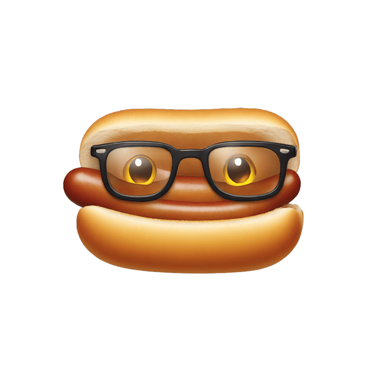 genmoji: hot dog glasses