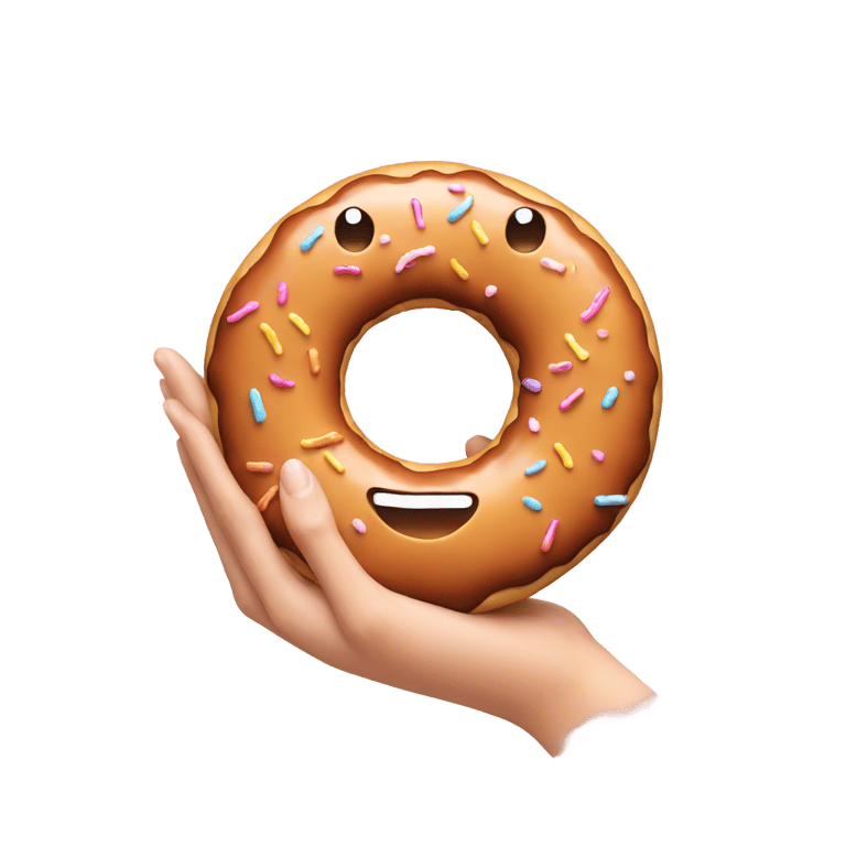 genmoji: Donut with fingers