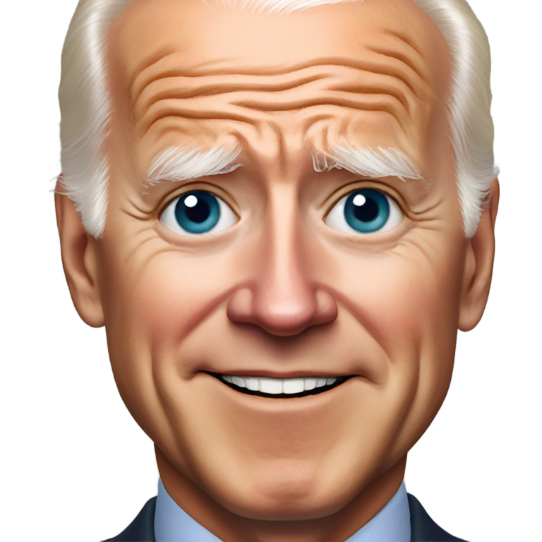 genmoji: joe biden with eyeliner