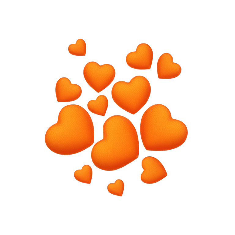 genmoji: A orange heart-shaped sugar candy