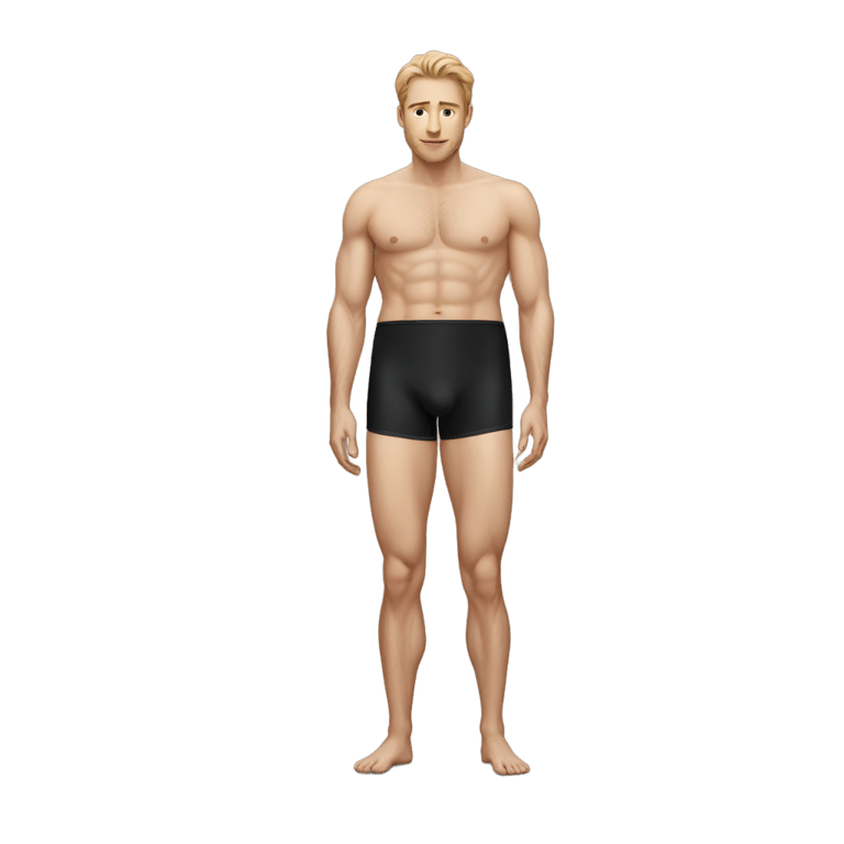 genmoji: white man black underwear