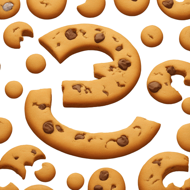 genmoji: Letter c made out of cookies