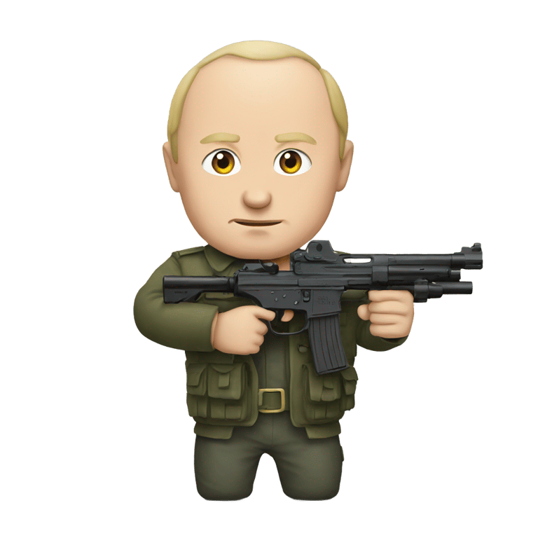 genmoji: putin with a gun