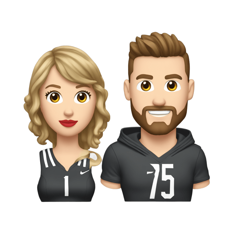 genmoji: 25% Travis Kelce 75% Taylor Swift