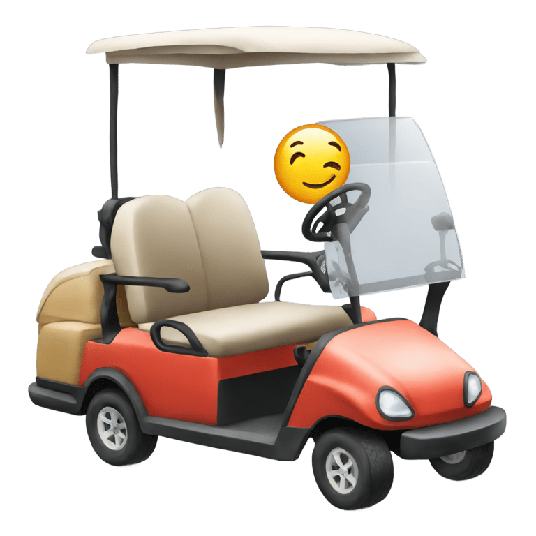 genmoji: Italian driving golf cart