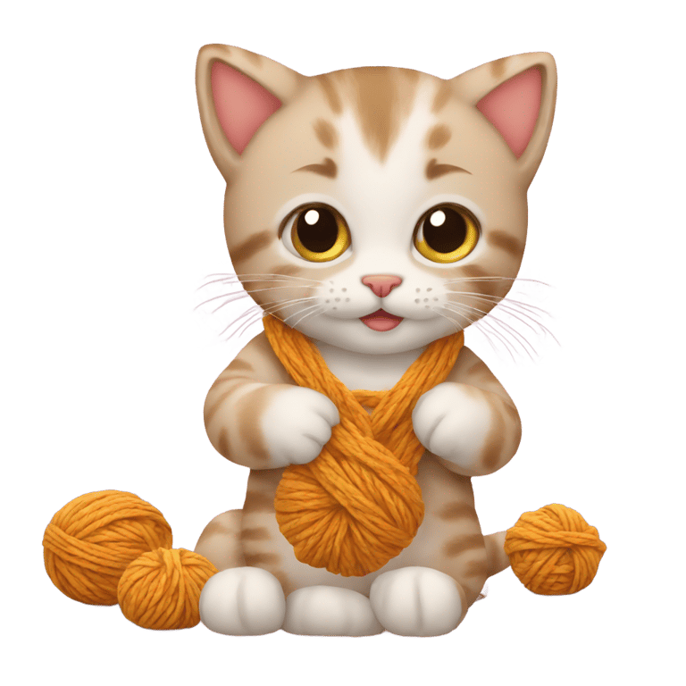 genmoji : Chat en tricot