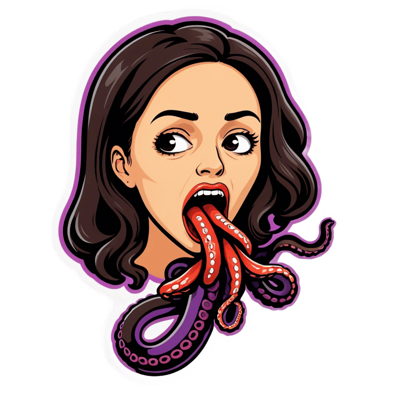 genmoji: woman sucking tentacle