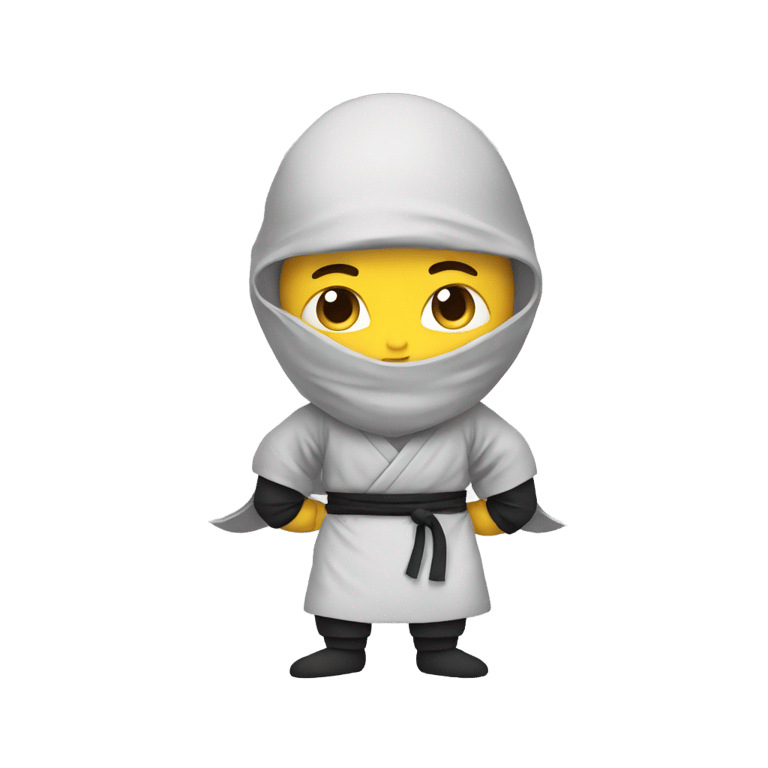 genmoji: Ninja shrugs shoulders