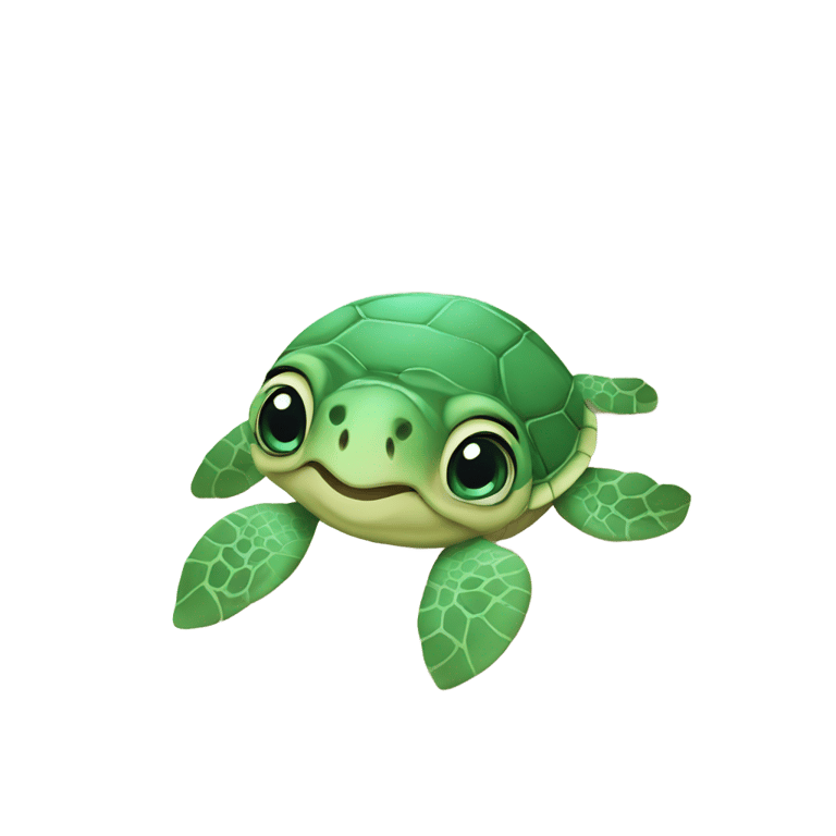 genmoji: A cute baby sea turtle