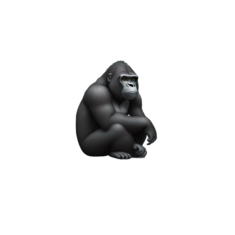 genmoji: Thinking gorilla