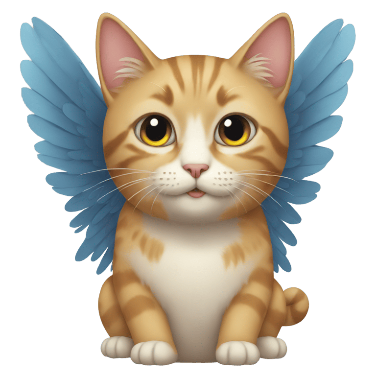 genmoji: a cat with wings